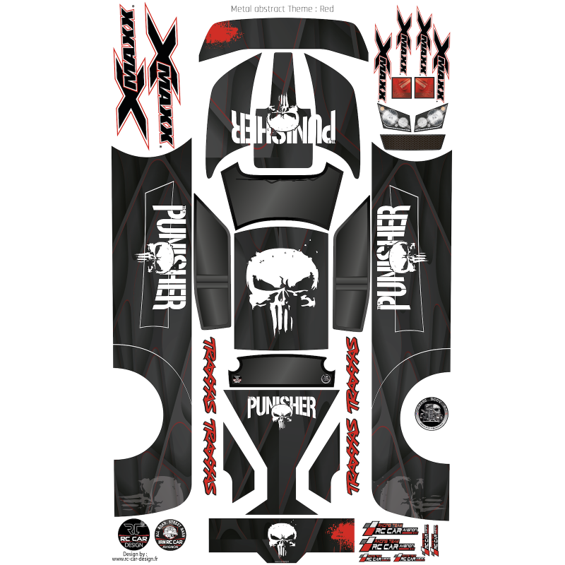 Red Metal abstract Punisher XMAXX