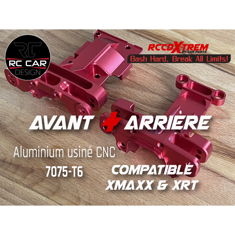 Pack Cellule Avant & Arrière supérieure alu CNC 7075-T6 Xmaxx & XRT